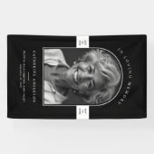 ミニマモダンリスト写真葬儀/メモリアル・サービス 横断幕 (横)