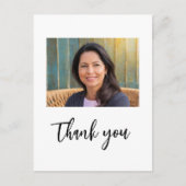 ミニマモダンリスト写真誕生日ありがとう ポストカード (正面)