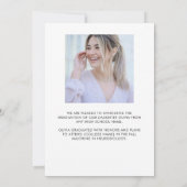 ミニマモダンリスト写真高校卒業 案内状 (裏面)