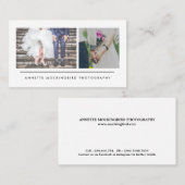 ミニマモダンリスト写真2枚 名刺 (正面/裏面)