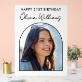 ミニマモダンリスト写真21st誕生日サイン アクリルサイン (ウェディング)