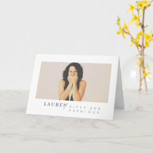 ミニマモダンリスト写真50&ファブル誕生日 カード