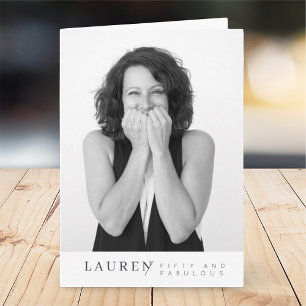ミニマモダンリスト写真50&ファブル誕生日 カード