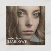 ミニマモダンリスト写真 スクエア名刺 (正面)