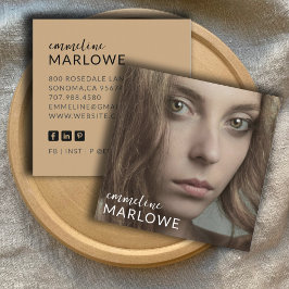 ミニマモダンリスト写真 スクエア名刺