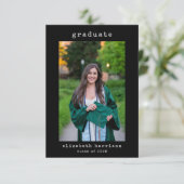 ミニマモダンリスト写真 |卒業発表 招待状 (スタンド正面)