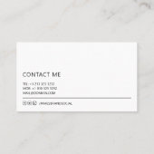 ミニマモダンリスト写真 名刺 (裏面)