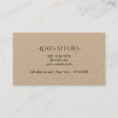 ミニマモダンリスト写真 名刺 (裏面)