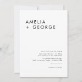 ミニマモダンリスト写真 招待状 (正面)