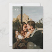 ミニマモダンリスト写真 招待状 (裏面)