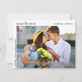 ミニマモダンリスト写真Date Cardを保存 セーブザデート (正面)