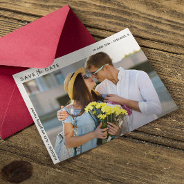 ミニマモダンリスト写真Date Cardを保存 セーブザデート