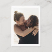 ミニマモダンリスト写真QRコードウェディングRSVP エンクロージャーカード (裏面)