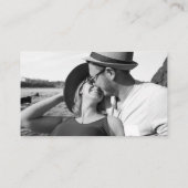 ミニマモダンリスト写真QRコード結婚のWebサイト エンクロージャーカード (裏面)