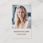 ミニマモダンリスト写真QRソーシャルメディア 名刺 (正面)