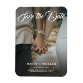 ミニマモダンリスト写真Save The Date 結婚 Gift マグネット (縦)