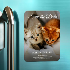 ミニマモダンリスト写真Save The Date 結婚 Gift マグネット