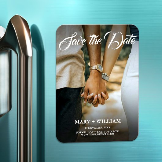 ミニマモダンリスト写真Save The Date 結婚 Gift マグネット