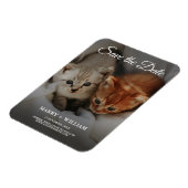 ミニマモダンリスト写真Save The Date 結婚 Gift マグネット (左側)