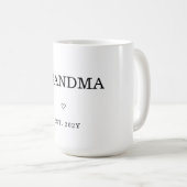 ミニマモダンリスト初の祖母のEst。 コーヒーマグカップ (正面右)