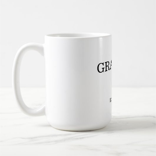 ミニマモダンリスト初の祖母のEst。 コーヒーマグカップ (左)