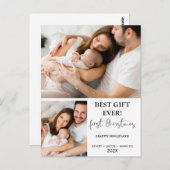 ミニマモダンリスト初めてのクリスマス ポストカード (正面/裏面)