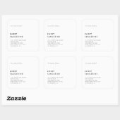 ミニマモダンリスト包装用キャンドル化粧品ラベル スクエアシール (シート)