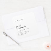 ミニマモダンリスト包装用キャンドル化粧品ラベル スクエアシール (封筒)