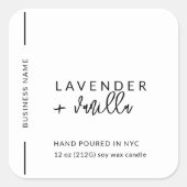 ミニマモダンリスト包装用キャンドル化粧品ラベル スクエアシール (正面)