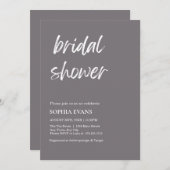 ミニマモダンリスト化石グレーブライダルシャワー 招待状 (正面/裏面)