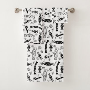 ミニマモダンリスト北欧キャンディボンボン バスタオルセット