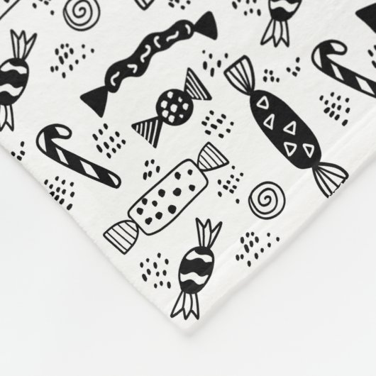 ミニマモダンリスト北欧キャンディボンボン フリースブランケット (角)