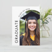 ミニマモダンリスト卒業パーティーのArch写真 招待状 (スタンド正面)