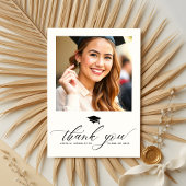 ミニマモダンリスト卒業パーティー写真ありがとう サンキューカード