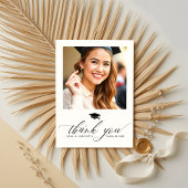 ミニマモダンリスト卒業パーティー写真ありがとう サンキューカード