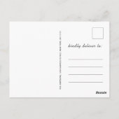 ミニマモダンリスト卒業パーティー招待状 ポストカード (裏面)