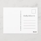 ミニマモダンリスト卒業パーティー招待状 ポストカード (裏面)