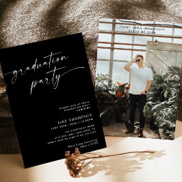 ミニマモダンリスト卒業パーティー招待状 招待状