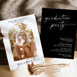 ミニマモダンリスト卒業パーティー招待状 招待状