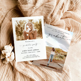 ミニマモダンリスト卒業パーティー招待状 招待状