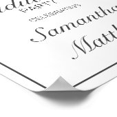 ミニマモダンリスト卒業パーティー歓迎サイン ポスター (角)