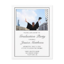 ミニマモダンリスト卒業写真招待状