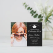 ミニマモダンリスト卒業写真招待状 ポストカード (スタンド正面)