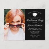 ミニマモダンリスト卒業写真招待状 ポストカード (正面)