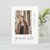 ミニマモダンリスト卒業写真招待状 案内状 (スタンド正面)