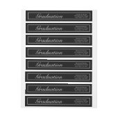 ミニマモダンリスト卒業招待状封筒 ラップアラウンドラベル (シート)