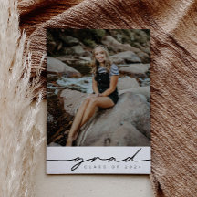 ミニマモダンリスト卒業招待状