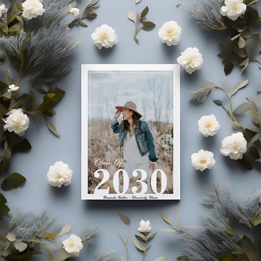 ミニマモダンリスト卒業招待状 招待状