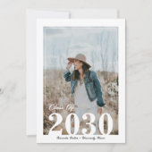 ミニマモダンリスト卒業招待状 招待状 (正面)