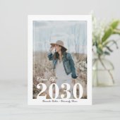 ミニマモダンリスト卒業招待状 招待状 (スタンド正面)